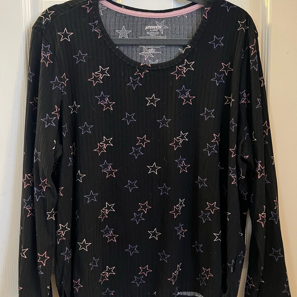 Black Star Pattern Pajama Set